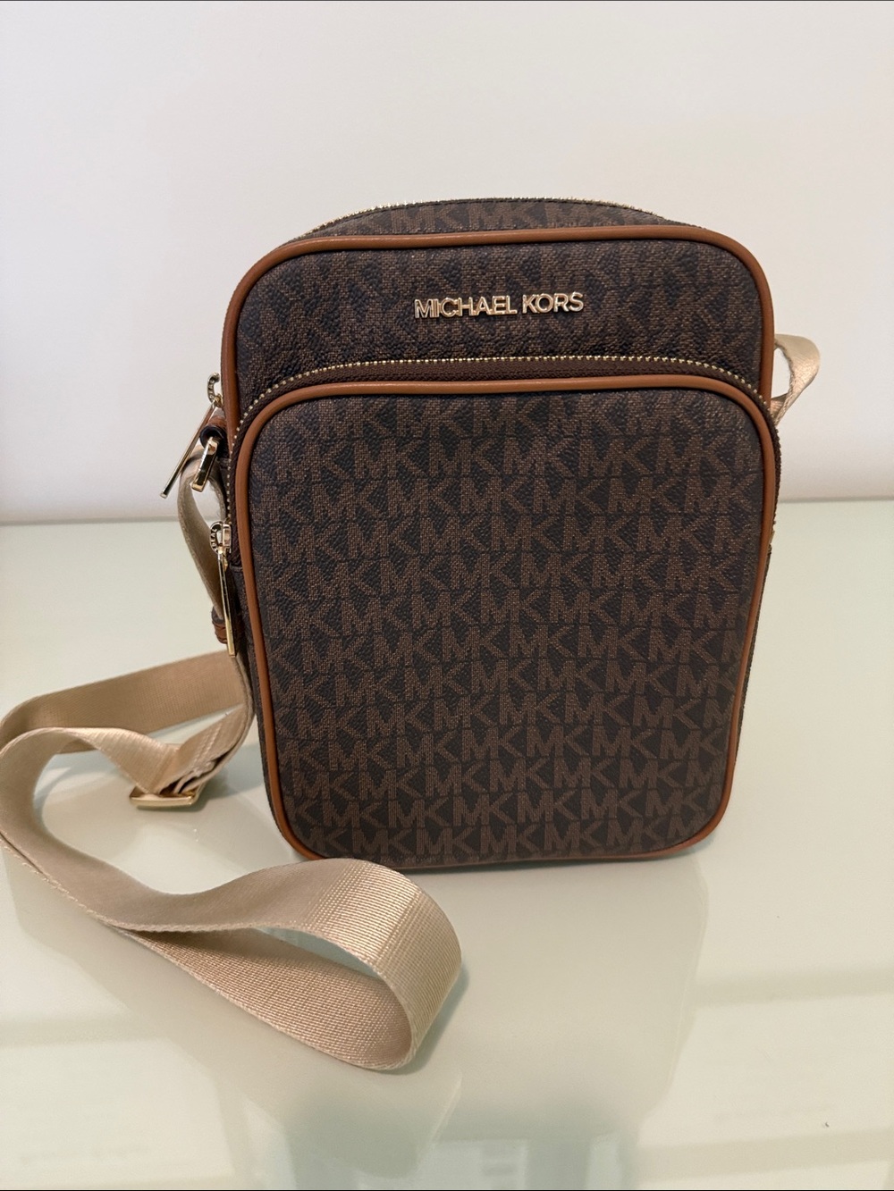 Michael Kors Brown Monogram women’s  Crossbody Belt Bag